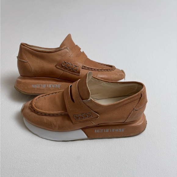 A.S. 98 Elian Platform Leather Loafer In Light Brown Cream Size 42 - US Size 11 - Picture 13 of 15